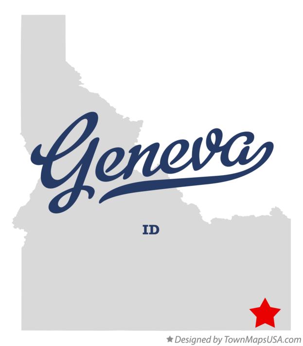 Map of Geneva Idaho ID