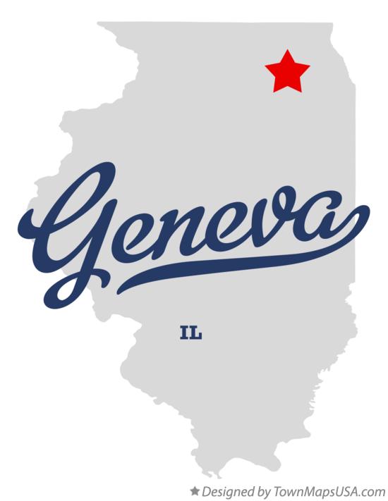 Map of Geneva Illinois IL