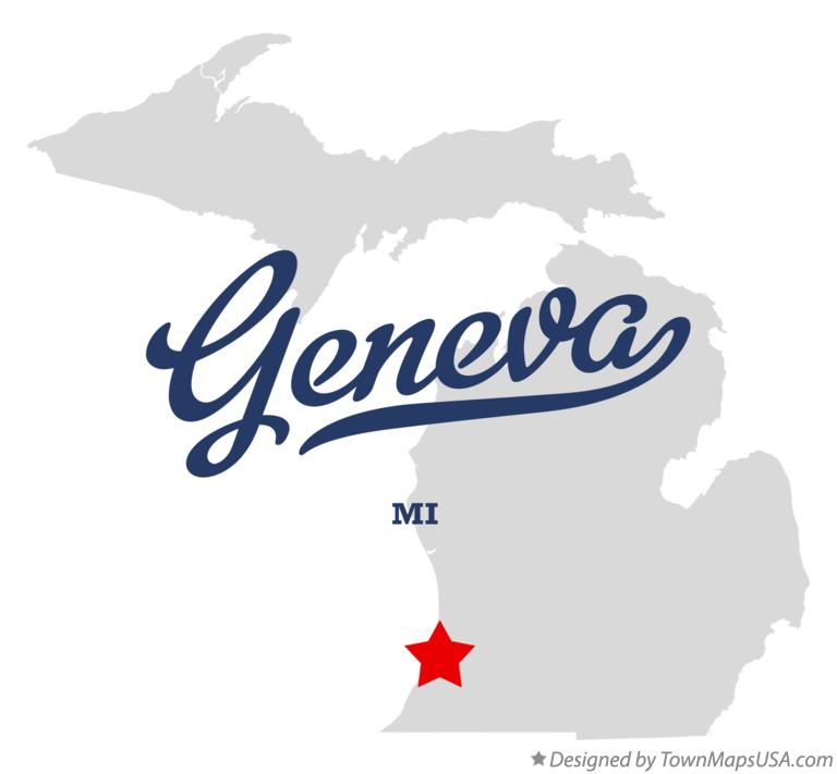 Map of Geneva Michigan MI