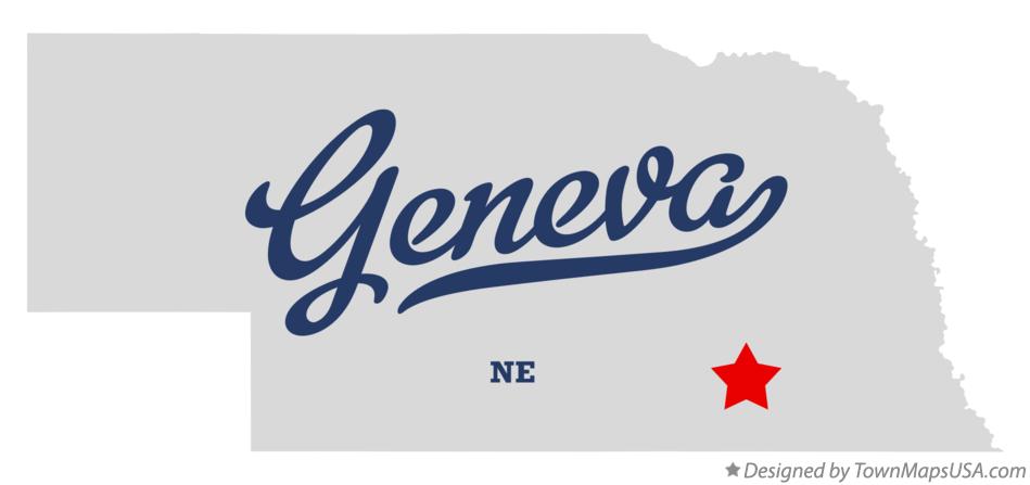 Map of Geneva Nebraska NE