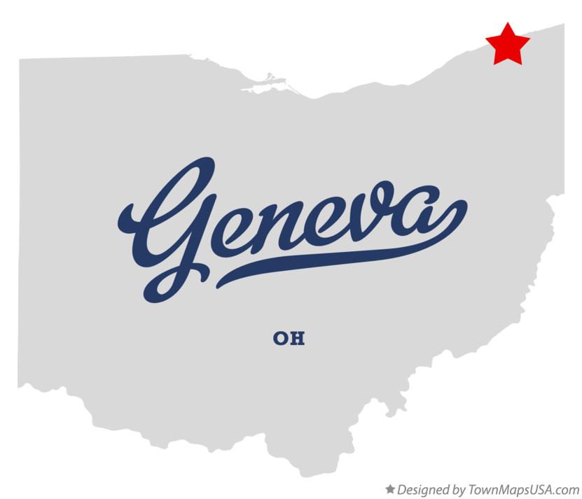 Map of Geneva Ohio OH