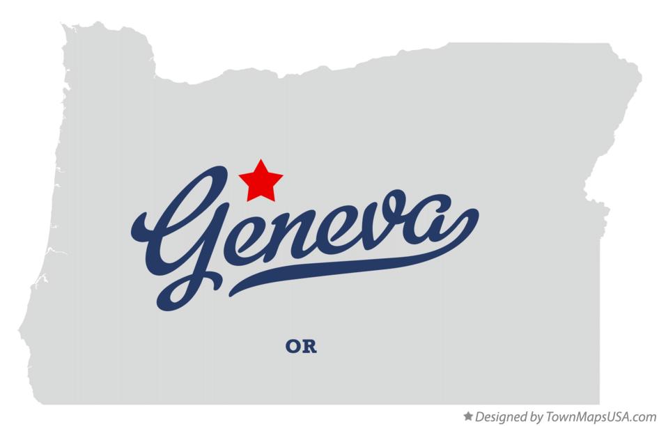 Map of Geneva Oregon OR