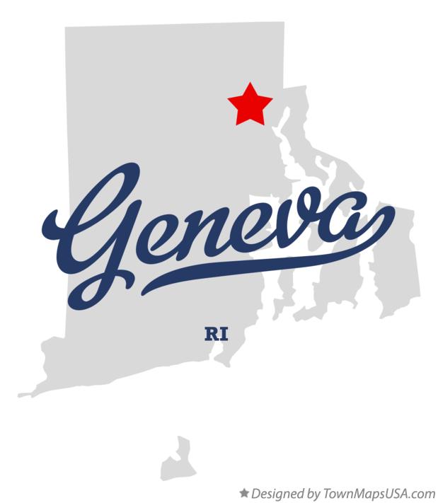 Map of Geneva Rhode Island RI