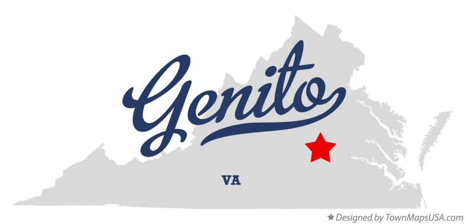 Map of Genito Virginia VA