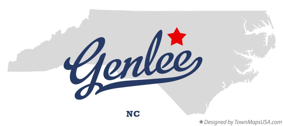 Map of Genlee North Carolina NC