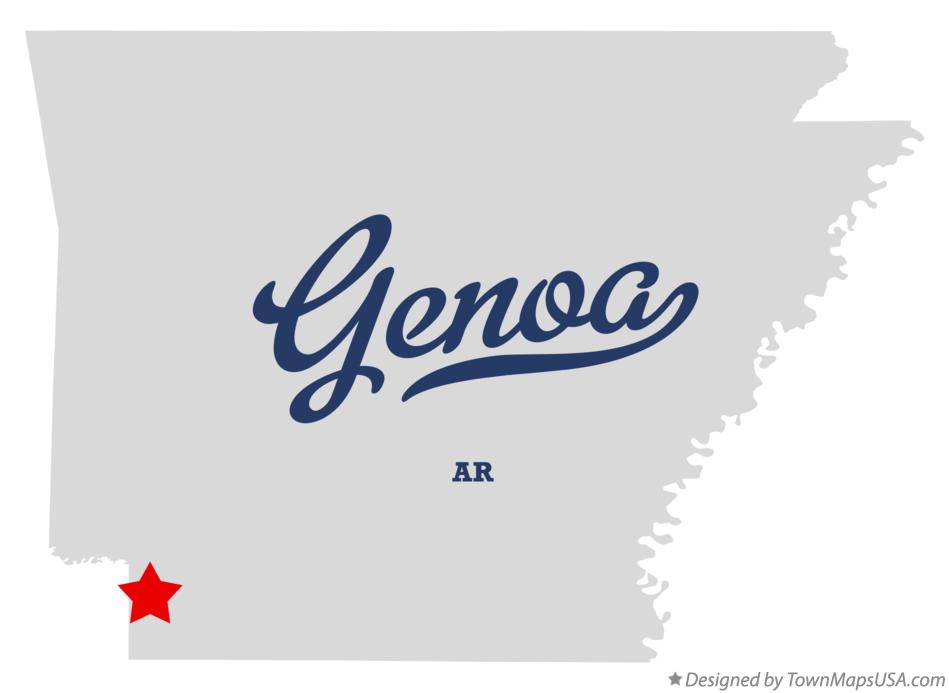 Map of Genoa Arkansas AR