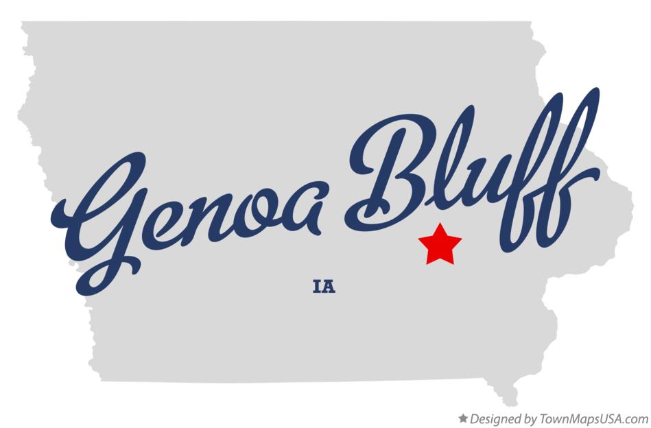 Map of Genoa Bluff Iowa IA