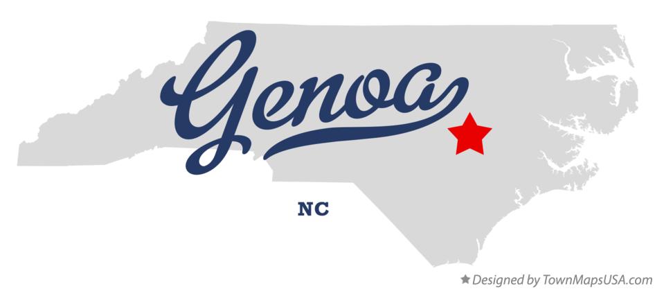 Map of Genoa North Carolina NC