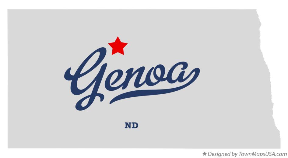 Map of Genoa North Dakota ND