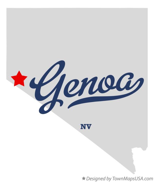 Map of Genoa Nevada NV