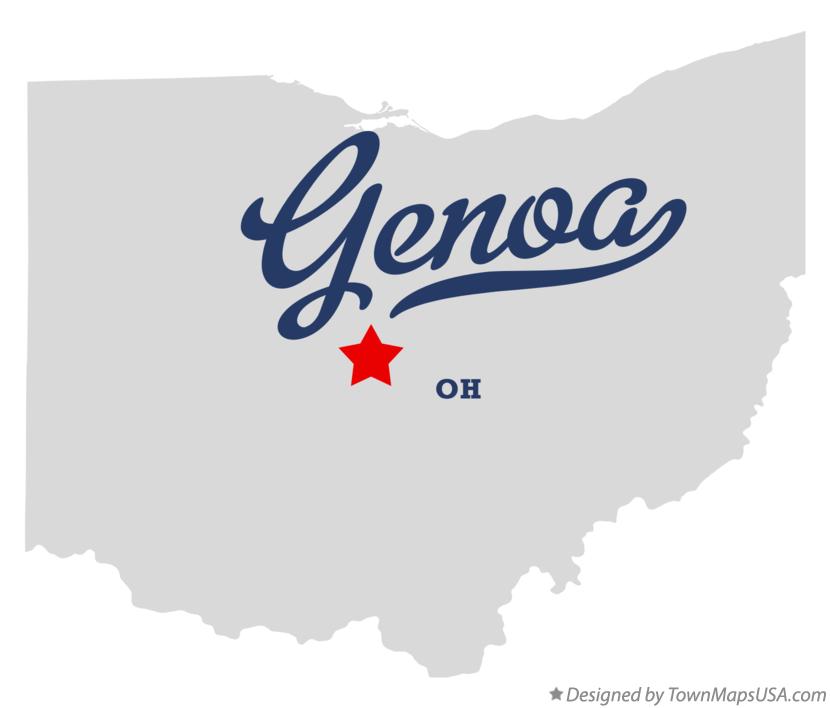 Map of Genoa Ohio OH