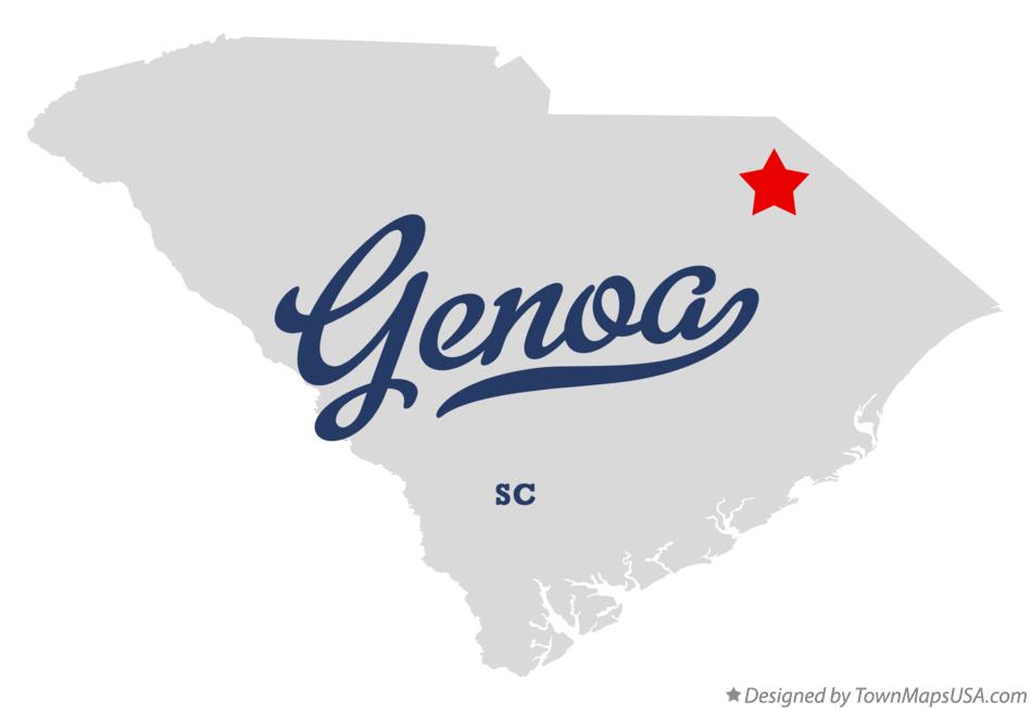 Map of Genoa South Carolina SC