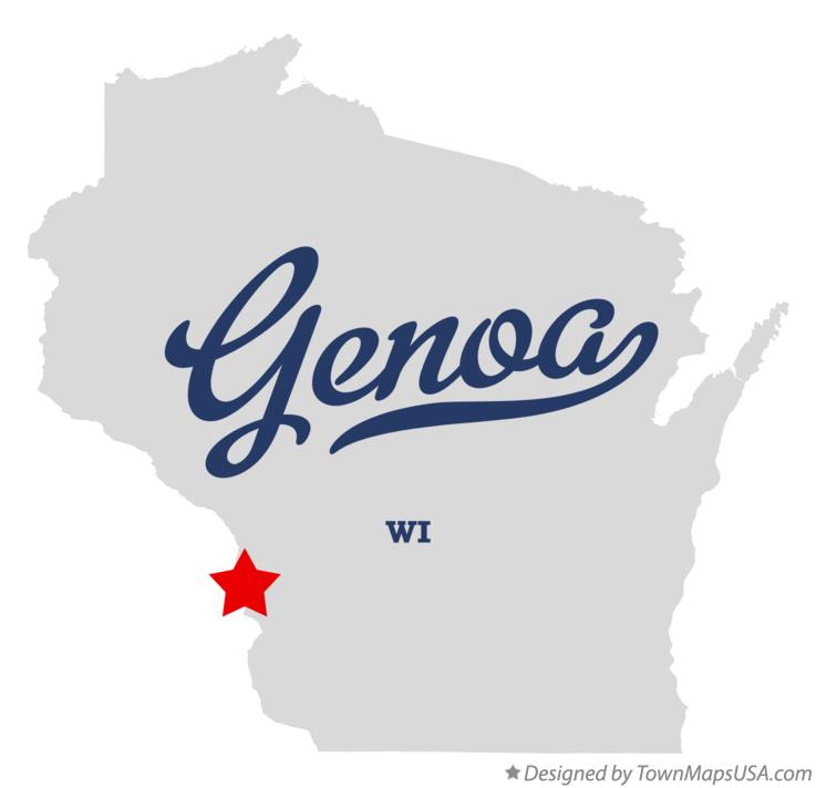 Map of Genoa Wisconsin WI