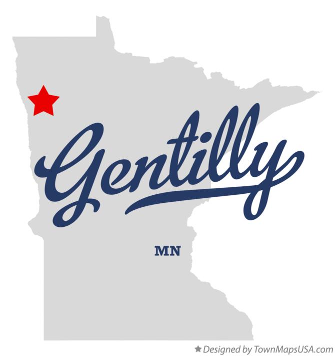 Map of Gentilly Minnesota MN