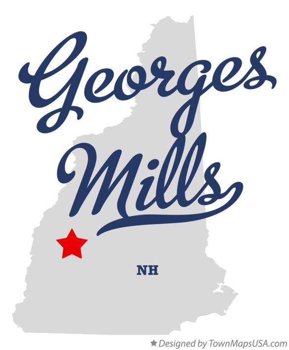 Map of Georges Mills New Hampshire NH