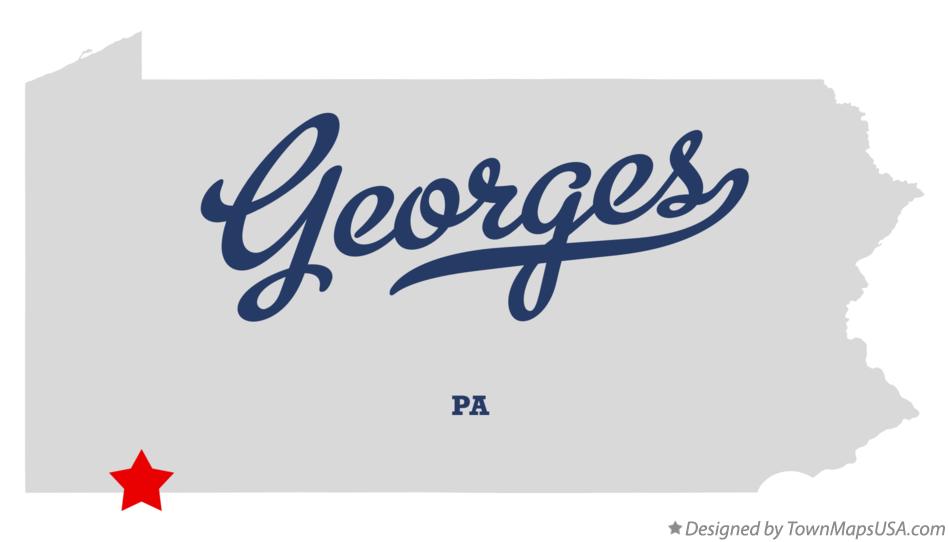 Map of Georges Pennsylvania PA