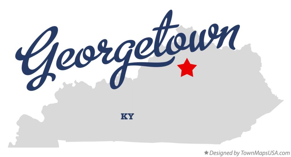 Map of Georgetown Kentucky KY