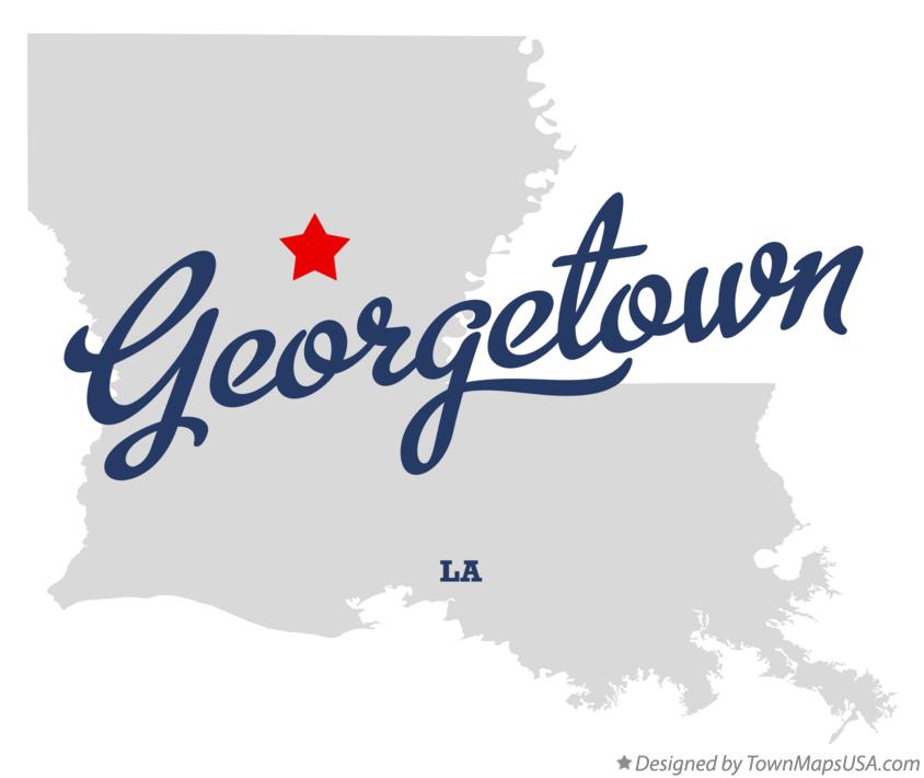Map of Georgetown Louisiana LA
