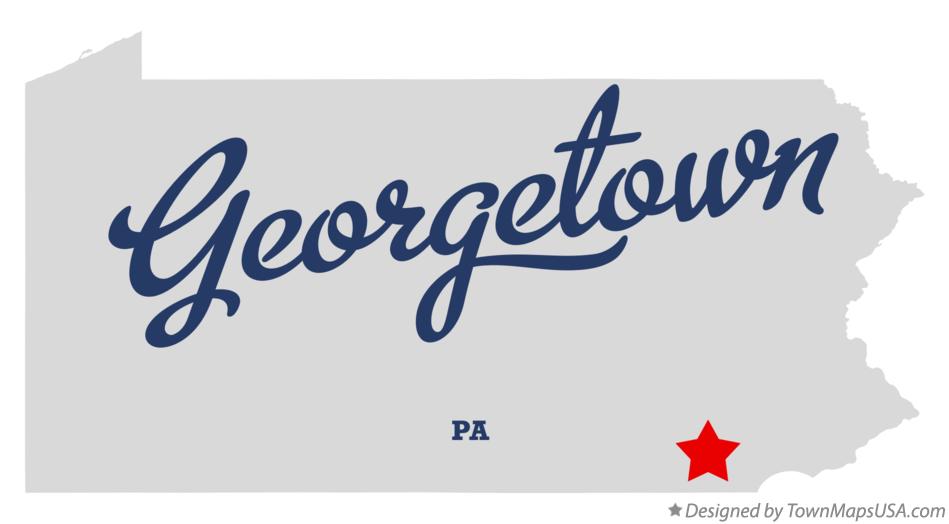 Map of Georgetown Pennsylvania PA