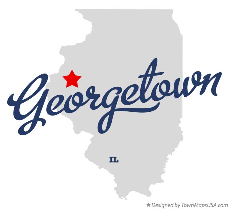 Map of Georgetown Illinois IL