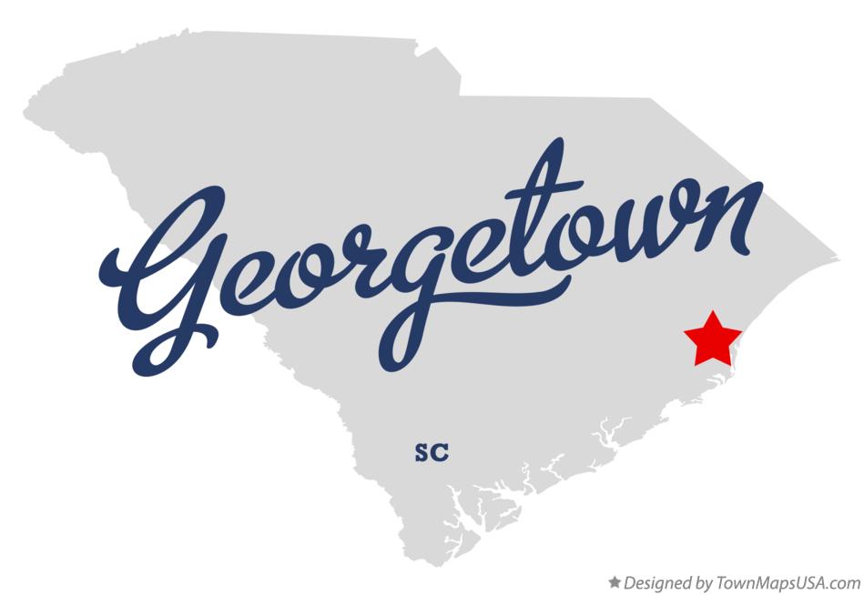 Map of Georgetown South Carolina SC