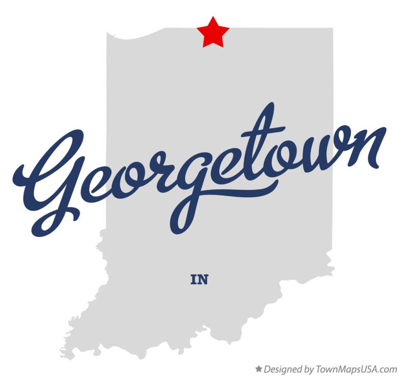 Map of Georgetown Indiana IN