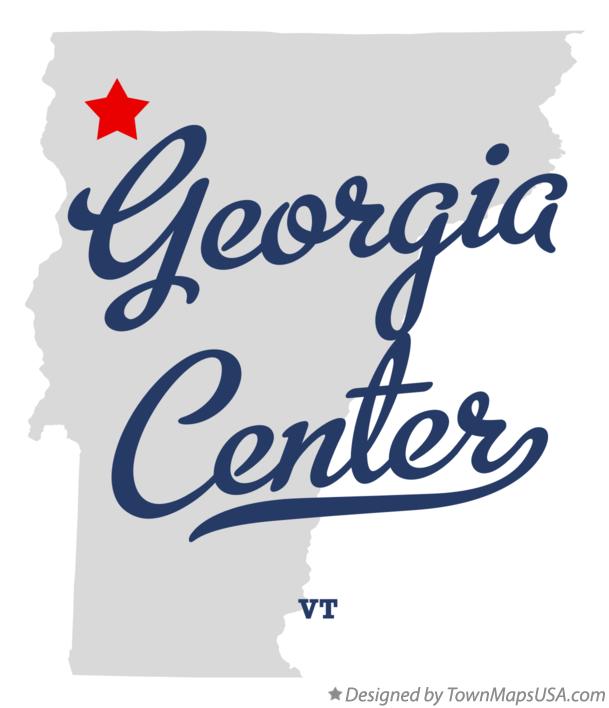 Map of Georgia Center Vermont VT