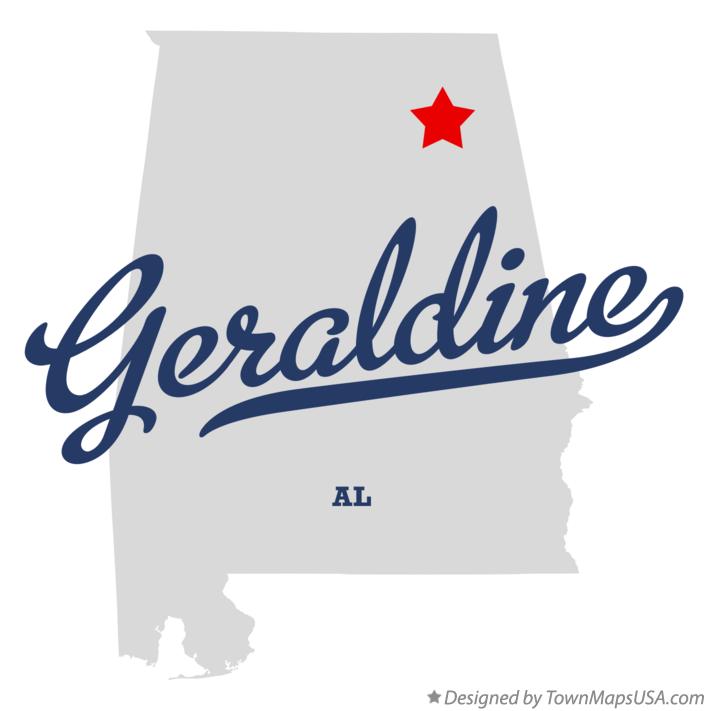 Map of Geraldine Alabama AL