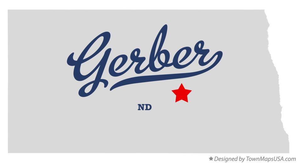 Map of Gerber North Dakota ND
