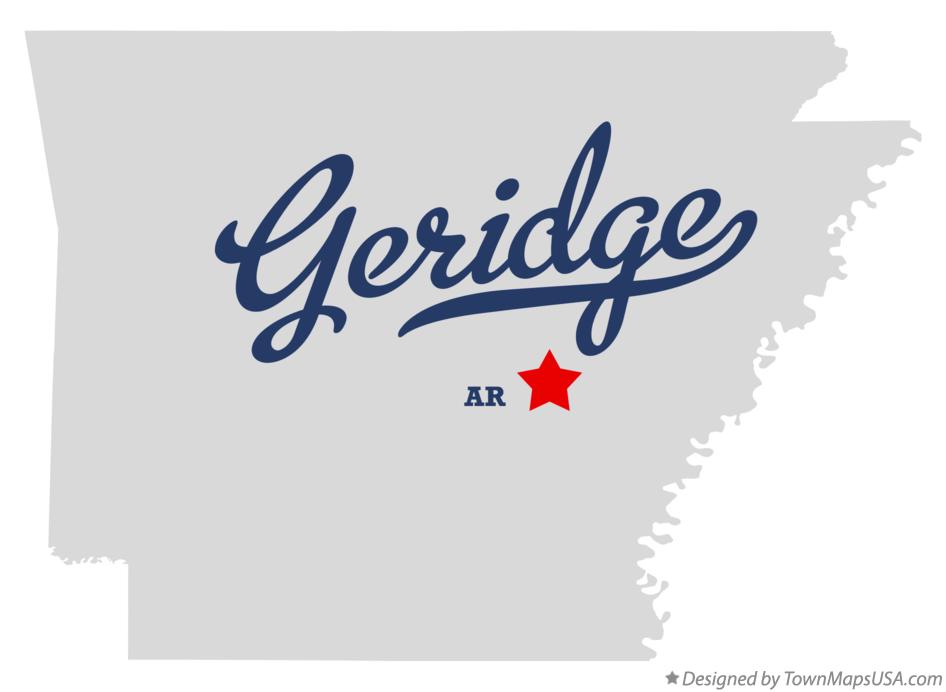 Map of Geridge Arkansas AR