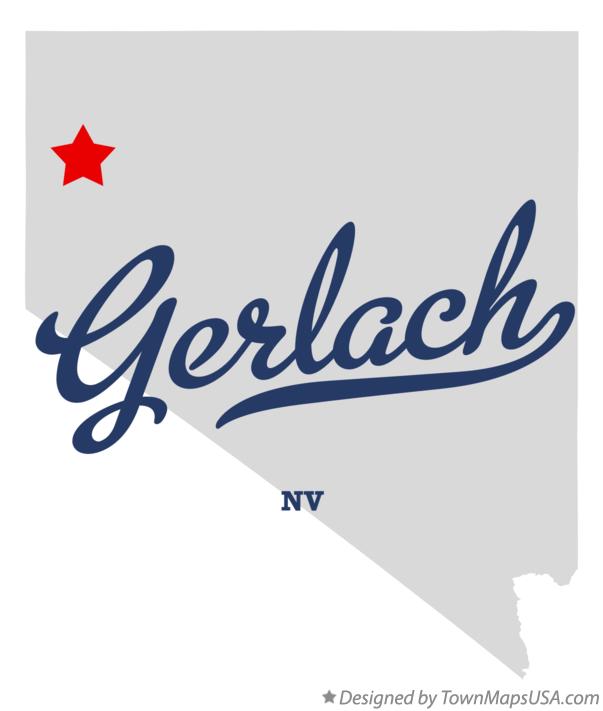 Map of Gerlach Nevada NV