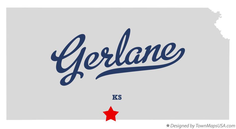 Map of Gerlane Kansas KS