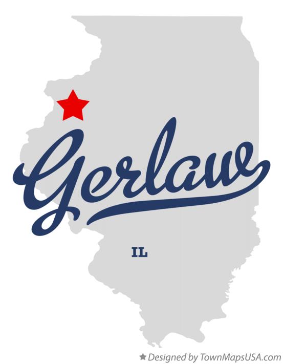 Map of Gerlaw Illinois IL