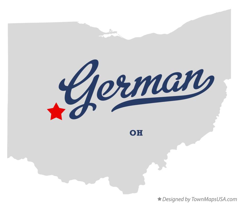 Map of German Ohio OH