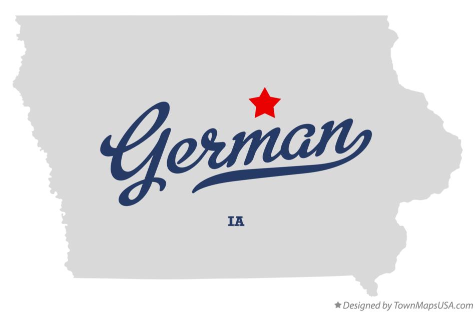 Map of German Iowa IA