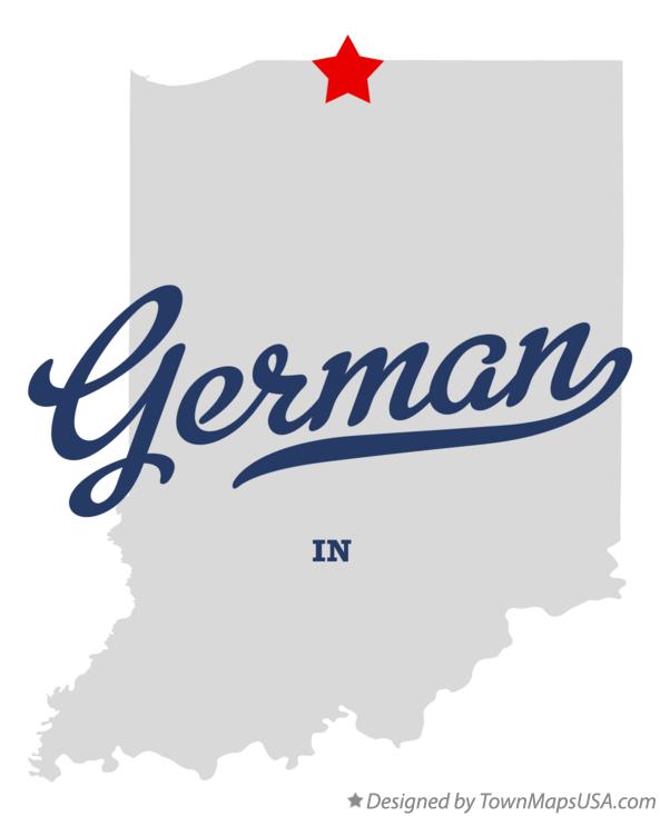 Map of German Indiana IN