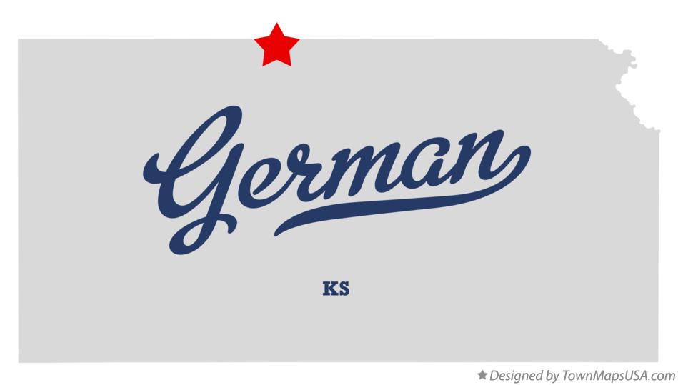 Map of German Kansas KS
