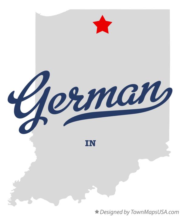 Map of German Indiana IN