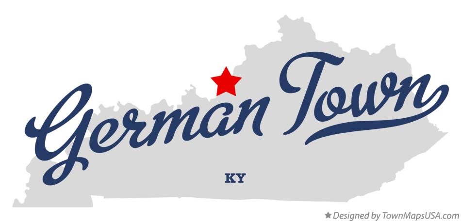 Map of German Town Kentucky KY