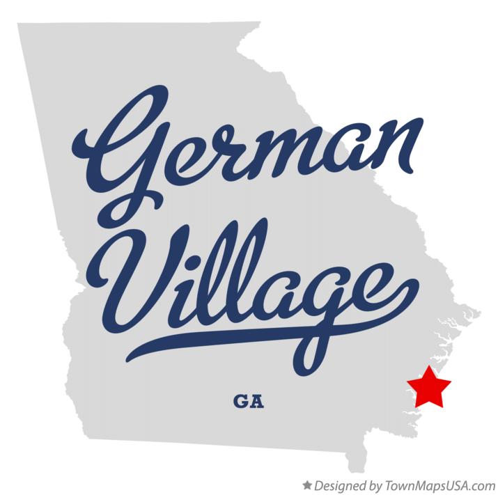 Map of German Village Georgia GA