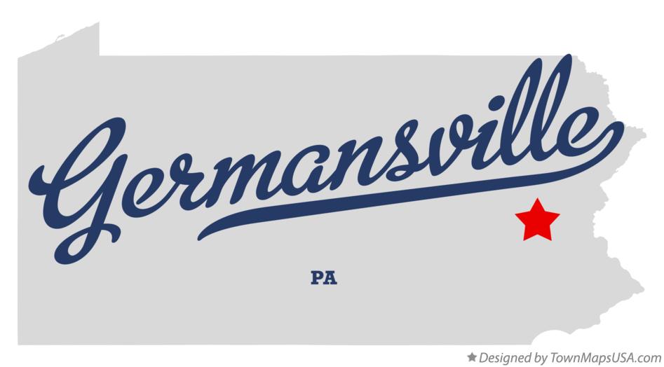 Map of Germansville Pennsylvania PA