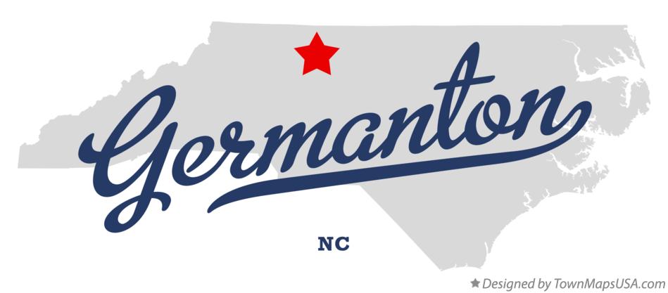Map of Germanton North Carolina NC