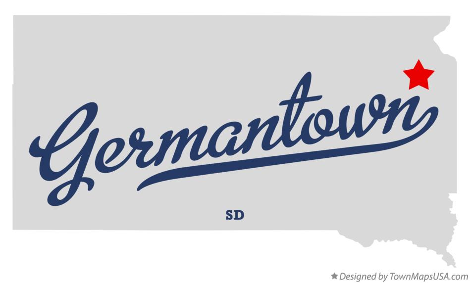 Map of Germantown South Dakota SD