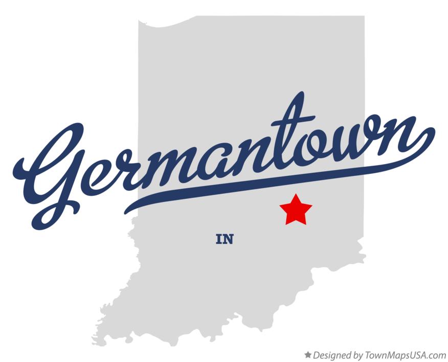 Map of Germantown Indiana IN