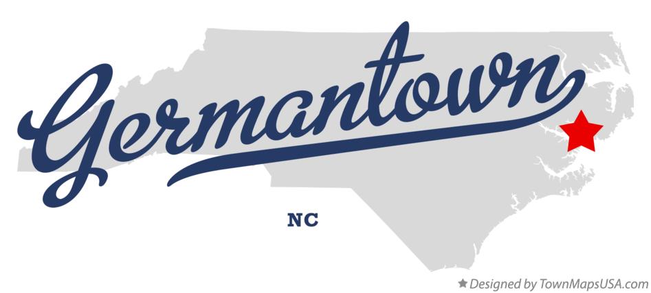 Map of Germantown North Carolina NC
