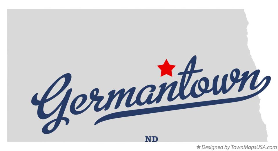 Map of Germantown North Dakota ND