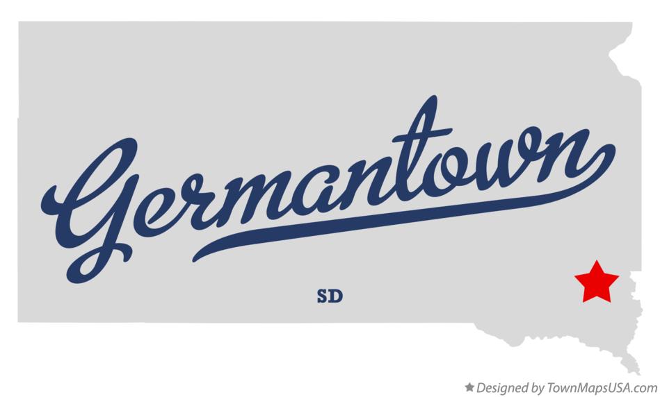 Map of Germantown South Dakota SD