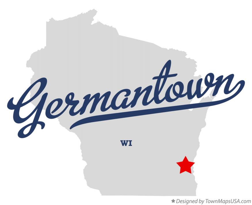 Map of Germantown Wisconsin WI