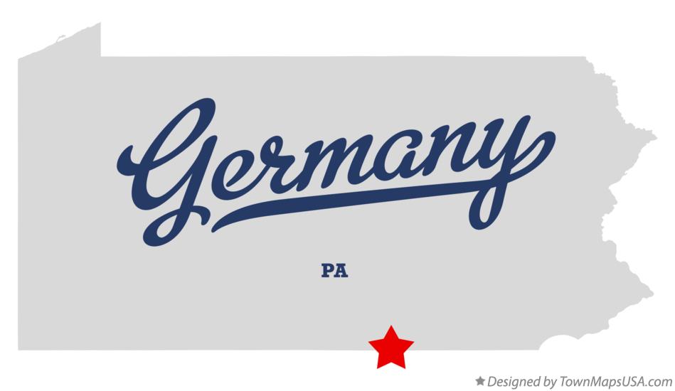 Map of Germany Pennsylvania PA