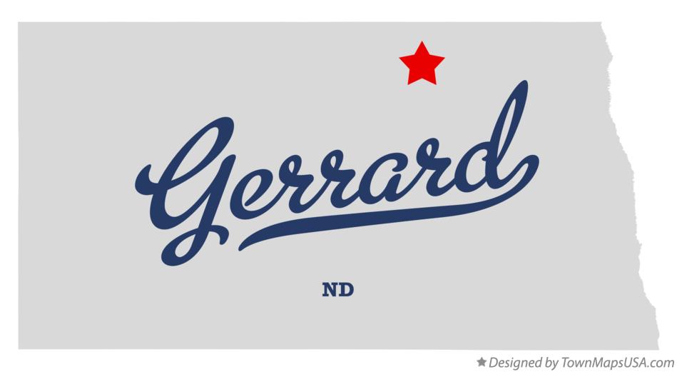 Map of Gerrard North Dakota ND